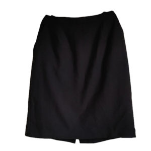 Mr. K Black skirt classic long black a-cut with pockets size 40